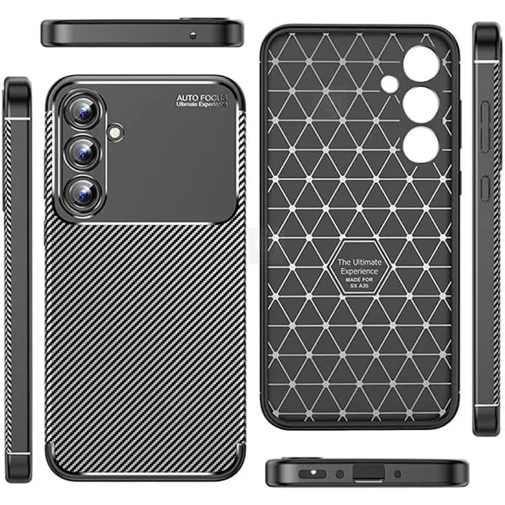 Pouzdro Techsuit CarbonFiber pro Samsung Galaxy A16 4G A16 5G černé - náhled 3