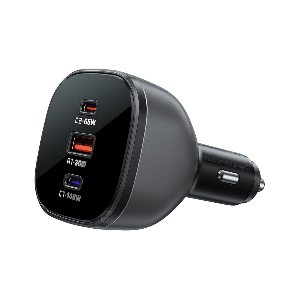 Acefast Car Charger B14 2x USB-C USB 165W Rychlé Nabíjení Černá - náhled 3