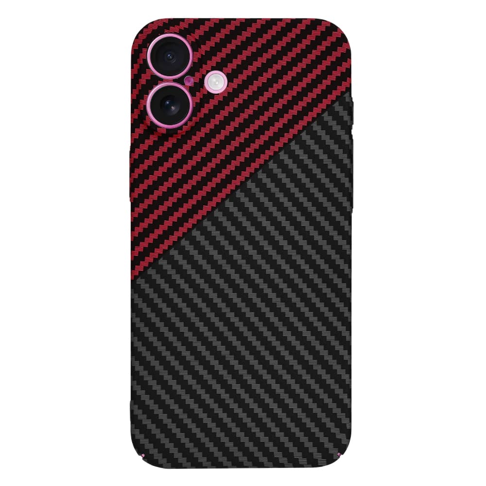 Techsuit Carbonite FiberShell iPhone 16 Plus obal RedVortex - náhled 3