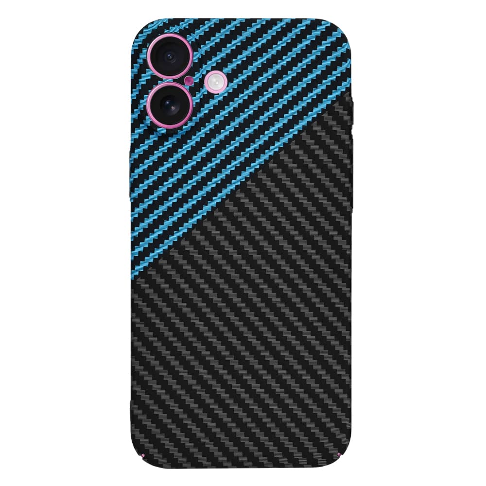 Techsuit Carbonite FiberShell iPhone 16 Plus Blue Pulse - náhled 3