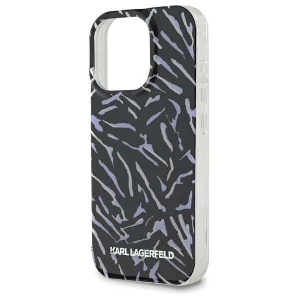 Karl Lagerfeld Hardcase iPhone 16 Pro Max fialová zebra s šňůrkou - náhled 3