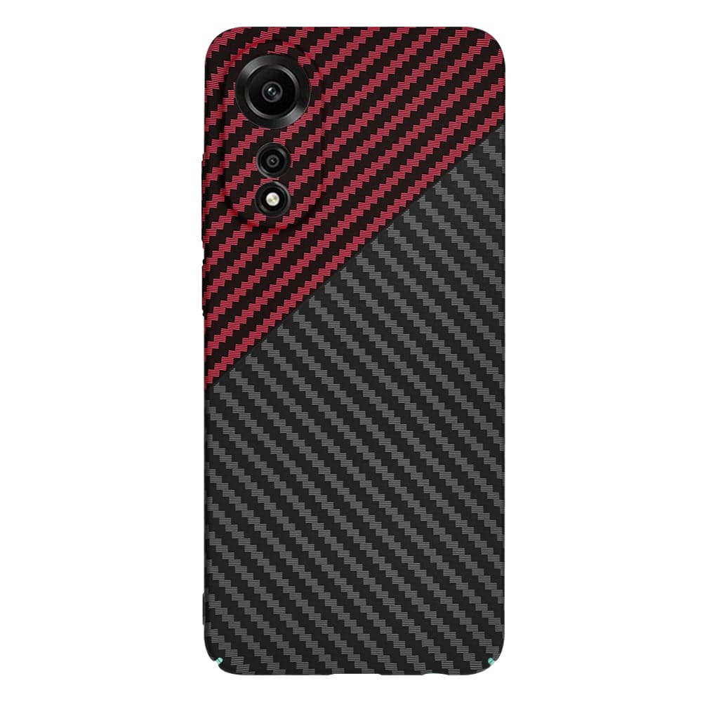 Obal Techsuit Carbonite FiberShell Oppo A78 4G Red Vortex - náhled 3