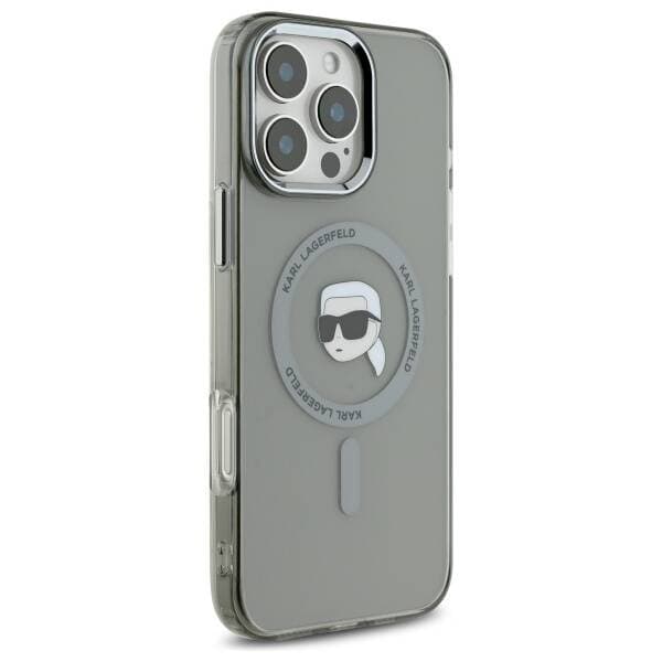Karl Lagerfeld IML MagSafe iPhone 16 Pro Metalová Karlova hlava - náhled 3