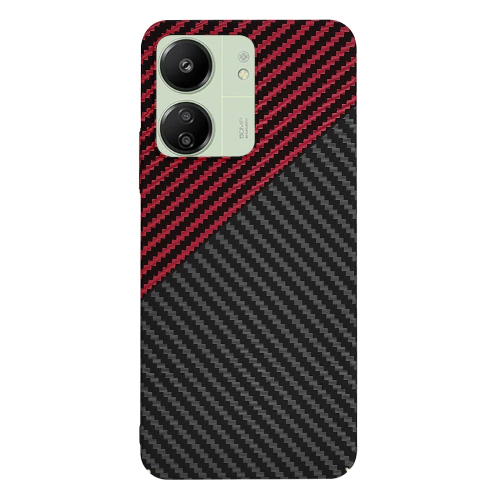 Techsuit Carbonite Xiaomi Redmi 13C Poco C65 Red Vortex - náhled 3