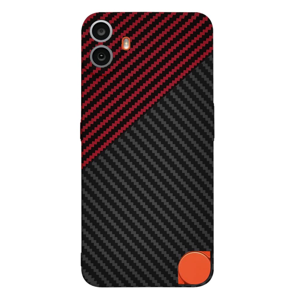 Telefon Nothing CMF Phone 1 Techsuit Carbonite FiberShell červený Vortex - náhled 3