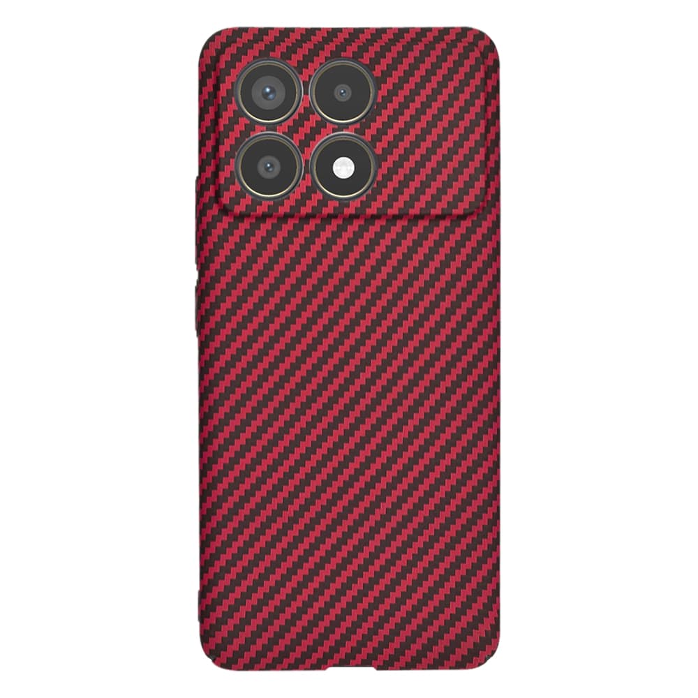 Techsuit Carbonite kryt pro Xiaomi Poco F6 Pro červený - náhled 3