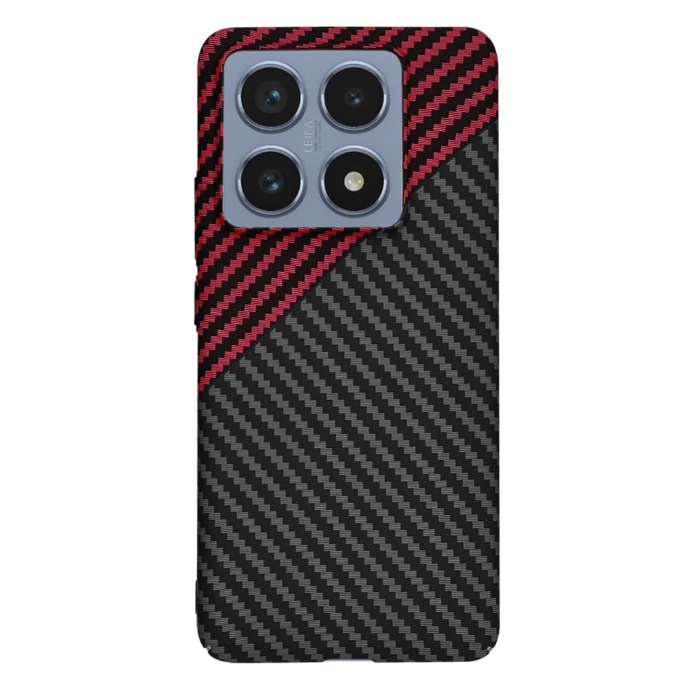 Techsuit Carbonite FiberShell pro Xiaomi 14T Pro v červené Vortex - náhled 3