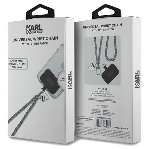Karl Lagerfeld Wrist Chain KLUCHCSKPK Universal Choupette stříbrná - náhled 3