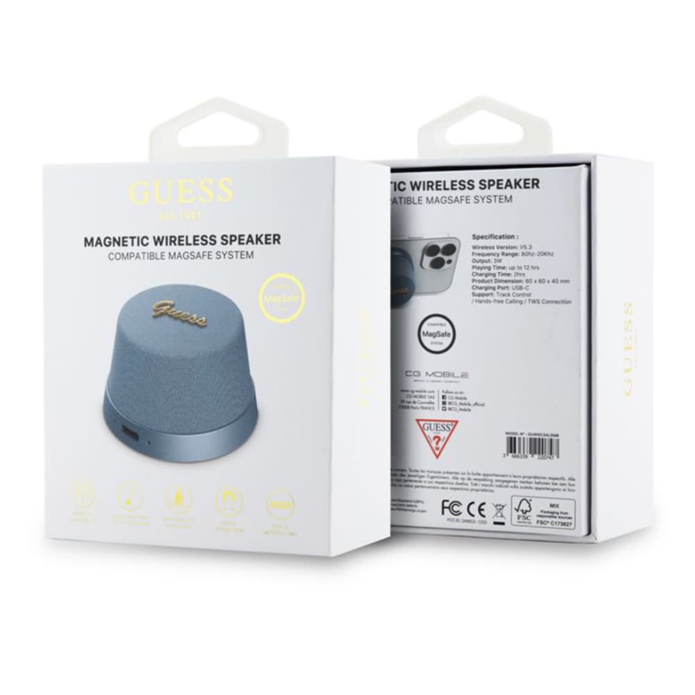 Guess Speaker Stand Magnetic Script Metal modrý - náhled 3