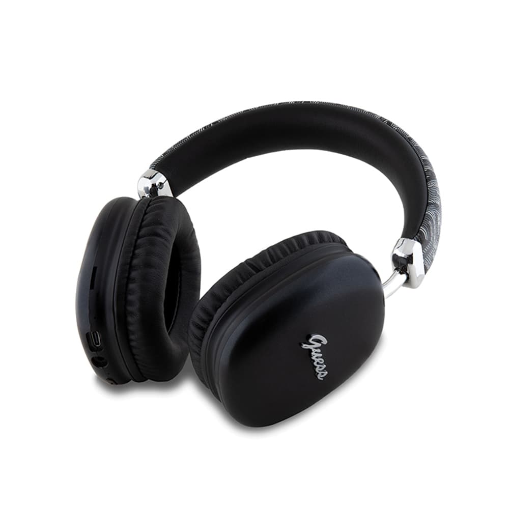 Guess Wireless Headphones GCUBE Metallic Script Logo Over-ear Headset černá - náhled 3
