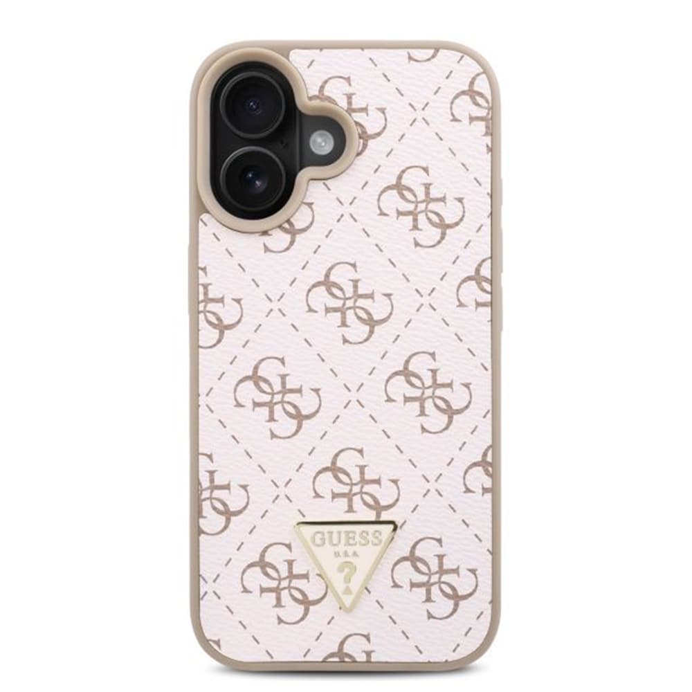 Guess Hardcase 4G Triangle Metal Logo iPhone 16 Plus bílý - náhled 3