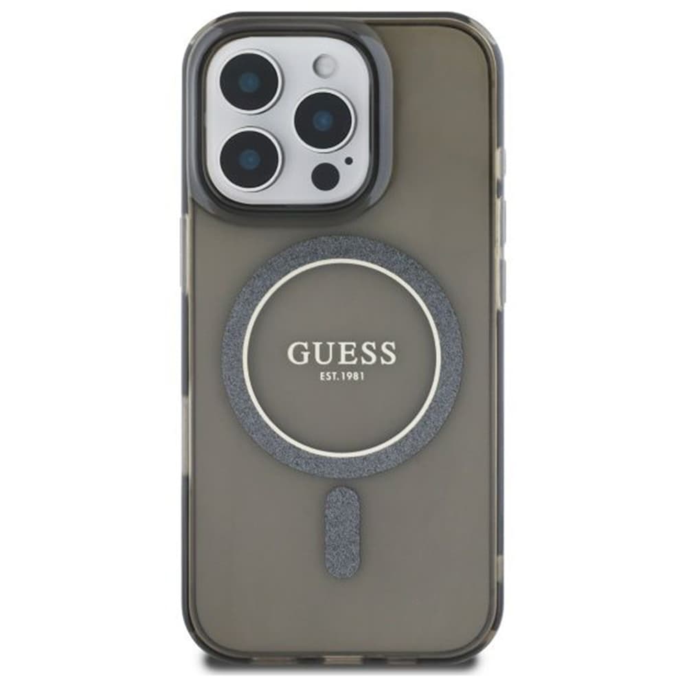 Guess IML Glitter Circle MagSafe GUHMP16LHFGEREK iPhone 16 Pro černá - náhled 3