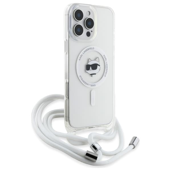 Karl Lagerfeld IML Crossbody MagSafe iPhone 16 průhledný Choupette's Head - náhled 3