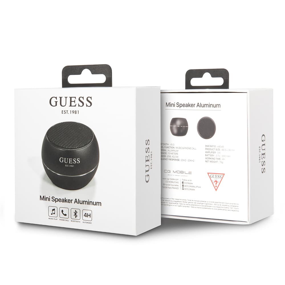 Guess Wireless Mini Speaker Bluetooth 5.0 3W 300mAh 4H černý - náhled 3