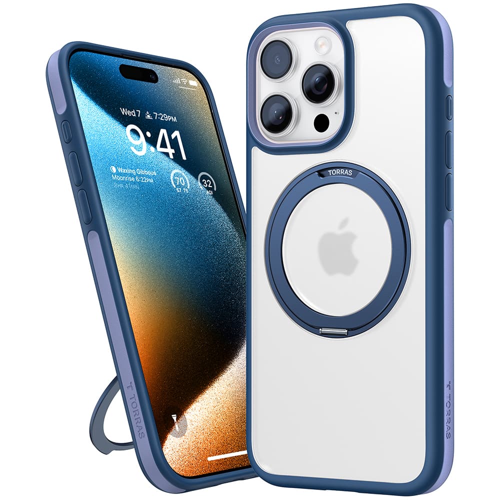 Torras Ostand R Fusion MagSafe Series iPhone 16 Pro námořnická modrá - náhled 3