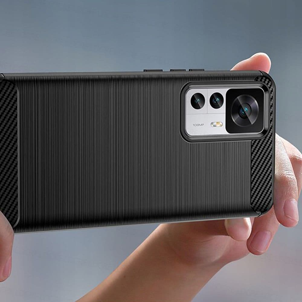Techsuit Karbon Silikon Xiaomi 12T 12T Pro Černý - náhled 3