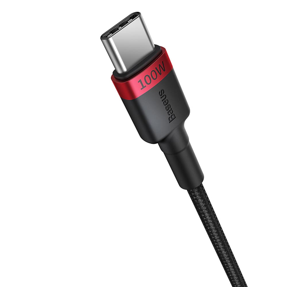 Baseus Data Cable Cafule Type-C na Type-C Rychlé nabíjení 100W 5A 1m černá/červená černá/šedá - náhled 3