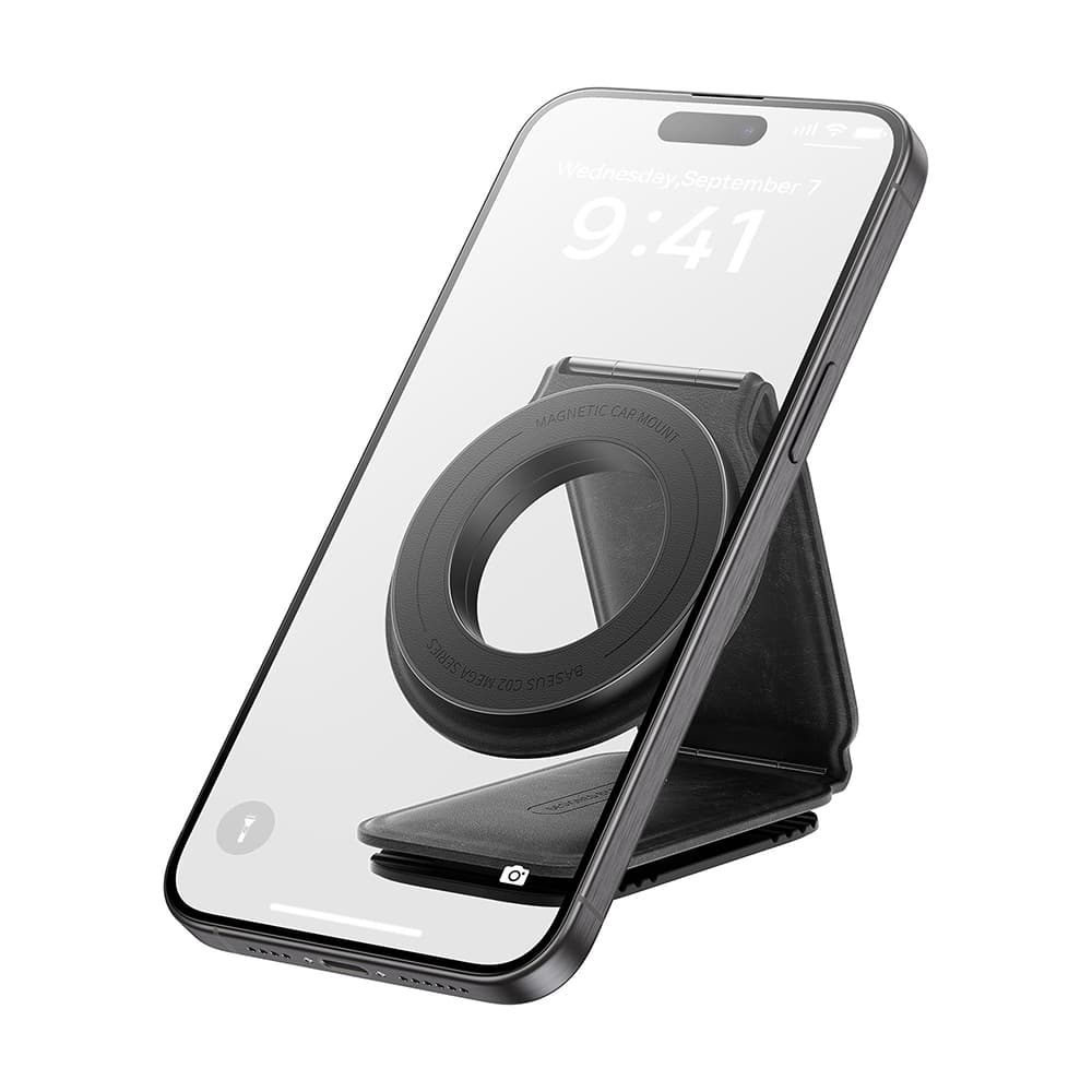 Baseus Car Holder PrimeTrip Series C02 PU kůže 360° 25N univerzální montáž černá - náhled 3