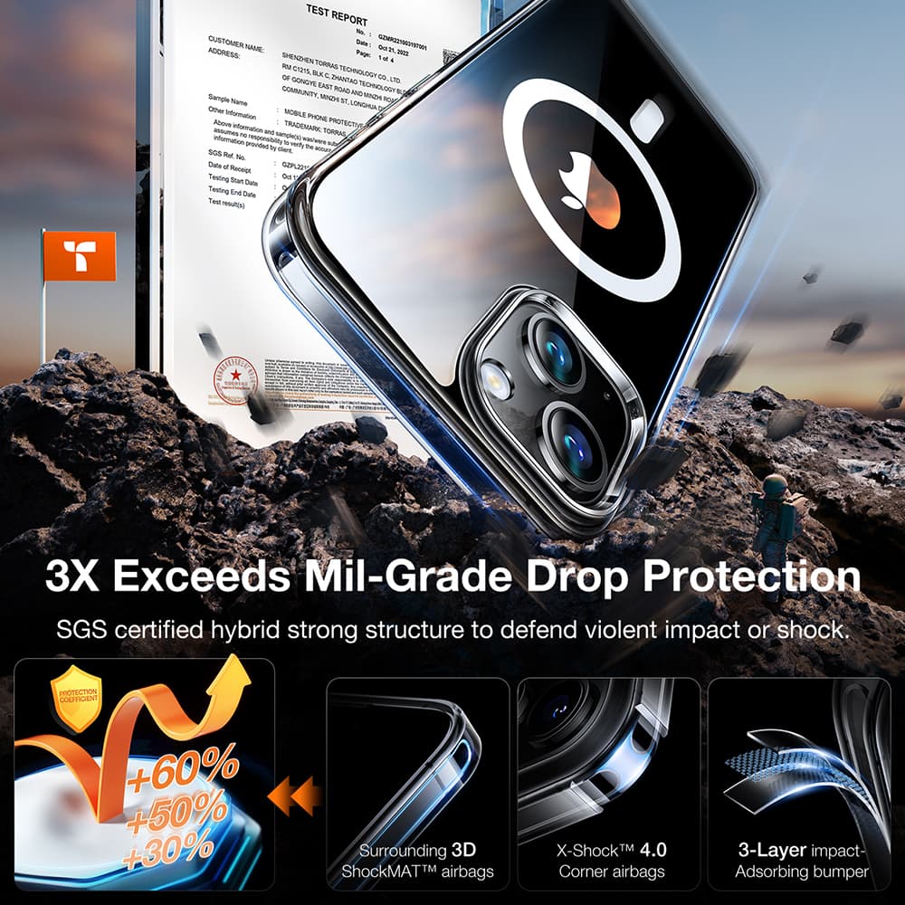 Torras Diamond MagSafe Series iPhone 15 průhledný - náhled 3