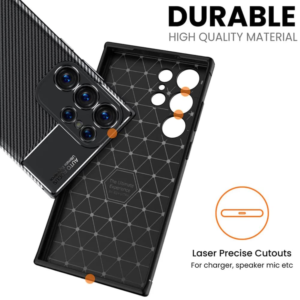 Techsuit CarbonFiber pro Samsung Galaxy S25 Ultra černá - náhled 3