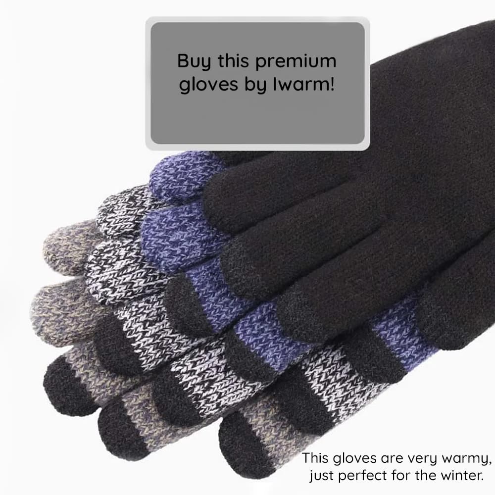 Iwarm Gloves ST0018 prémiová vlna s protiskluzovými detaily velikost 23 cm černá - náhled 3