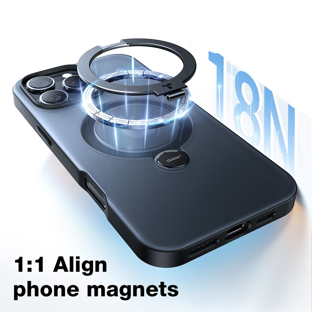 Torras Ostand Spin MagSafe Series iPhone 16 Plus černá - náhled 3