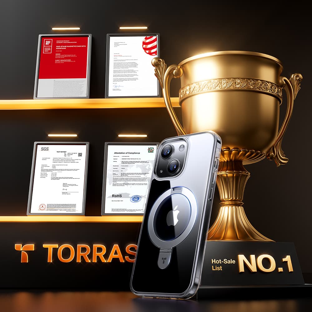 Torras Ostand MagSafe Series iPhone 15 průhledný - náhled 3