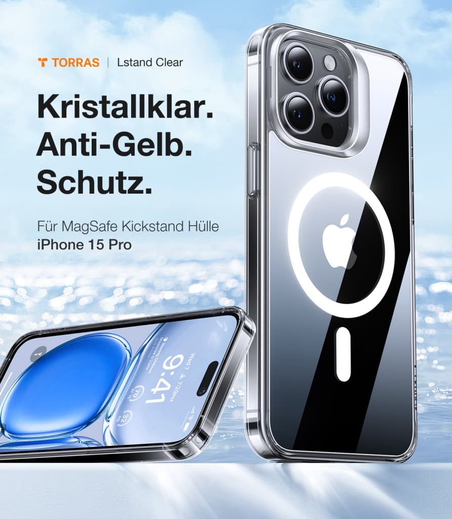Torras Lstand MagSafe iPhone 15 Pro průhledný - náhled 3