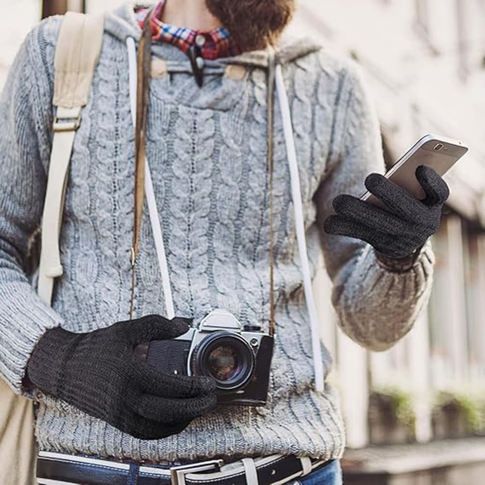 Techsuit Gloves ST0015 z alpaka vlny velikost 21 cm černé - náhled 3