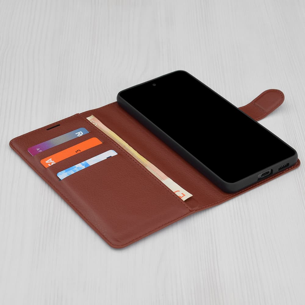 Kožené pouzdro Techsuit OnePlus 13 hnědé - náhled 3