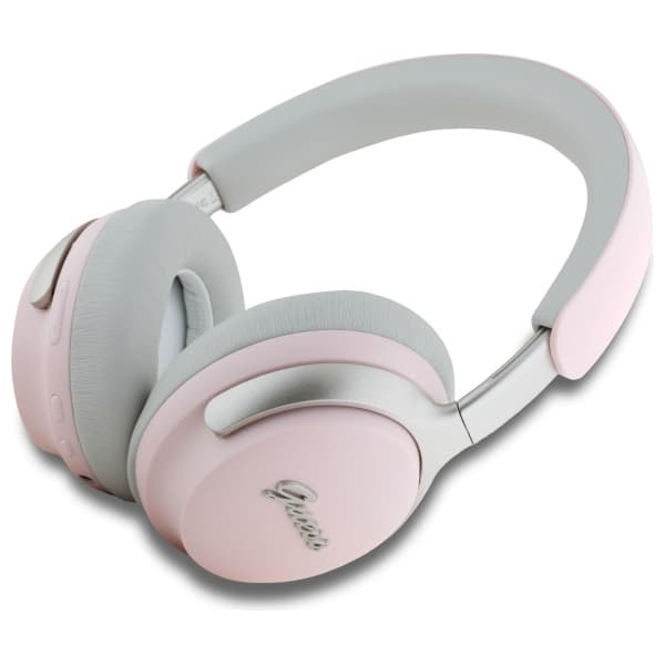Guess Wireless Headphones Metal Script Logo Bluetooth ANC On-ear růžová - náhled 3
