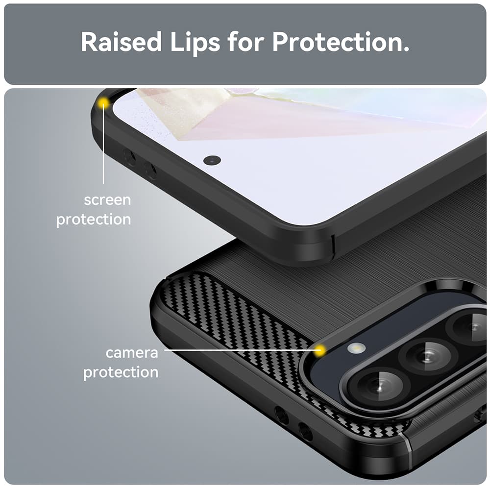 Techsuit Carbon Silicone pro Samsung Galaxy A26 5G modrý - náhled 3