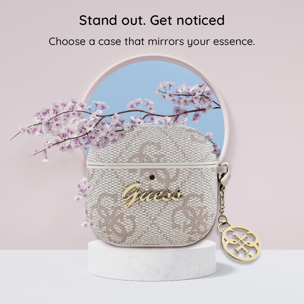 Guess 4G Charm Collection GUA4G4GSMW Apple AirPods 4 hnědá - náhled 3