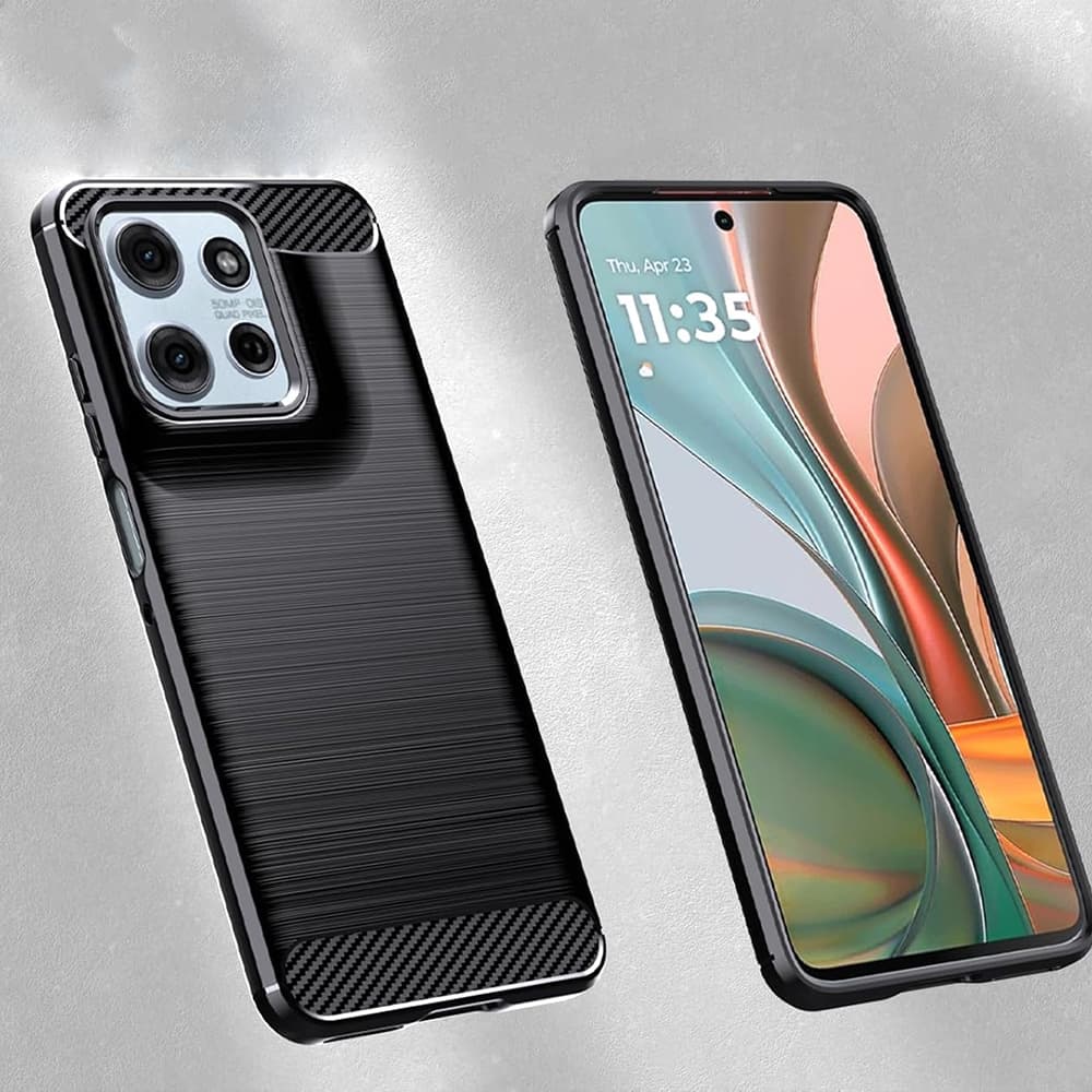 Techsuit Carbon Silicone pro Motorola Moto G15 G15 Power černý - náhled 3