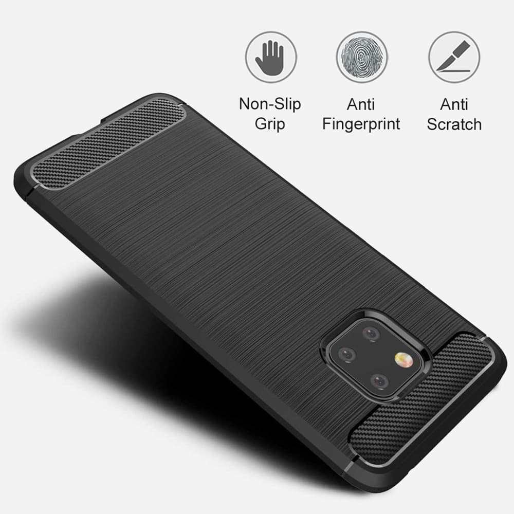 Techsuit Carbon Silicone pro Huawei Mate 20 Pro černá - náhled 3