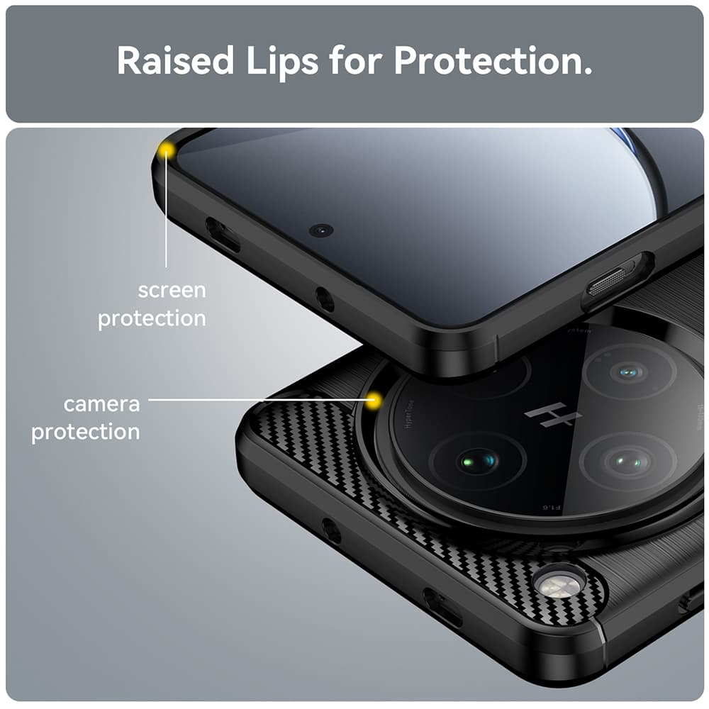 Pouzdro Techsuit Carbon Silicone pro Oppo Find X8 Pro černé - náhled 3