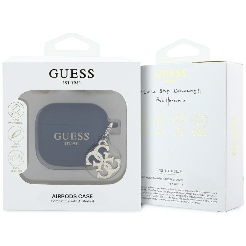 Guess Silicone s přívěskem 4G pro Apple AirPods 4 černá - náhled 3