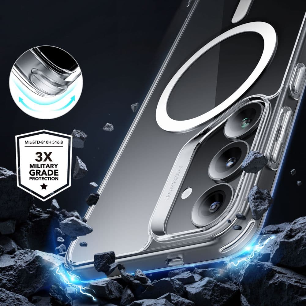 ESR Classic Hybrid HaloLock pro Samsung Galaxy S25 Plus průhledný - náhled 3