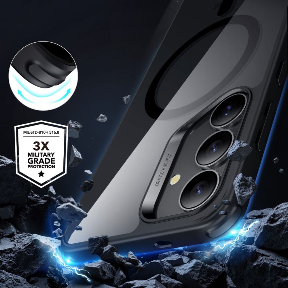 ESR Classic Hybrid HaloLock pro Samsung Galaxy S25 Plus černá průhledná - náhled 3