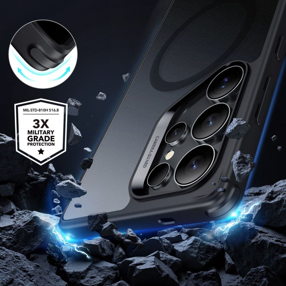 ESR Classic Hybrid HaloLock pro Samsung Galaxy S25 Ultra v matné černé - náhled 3