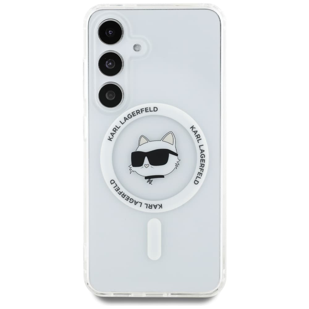Karl Lagerfeld IML MagSafe Samsung Galaxy S25 Choupette's Head šedá - náhled 3
