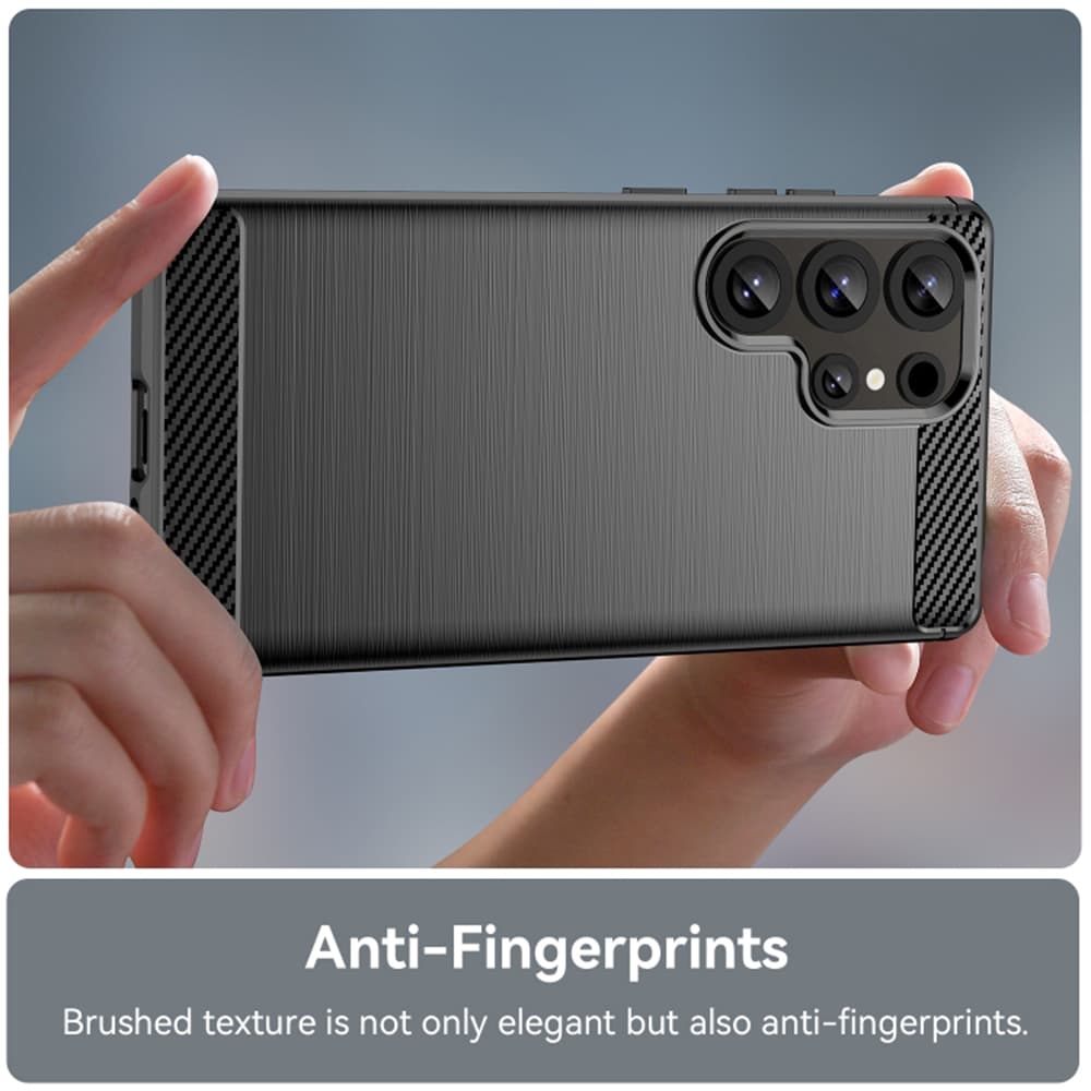 Techsuit Carbon Silicone pro Samsung Galaxy S25 Ultra černý - náhled 3