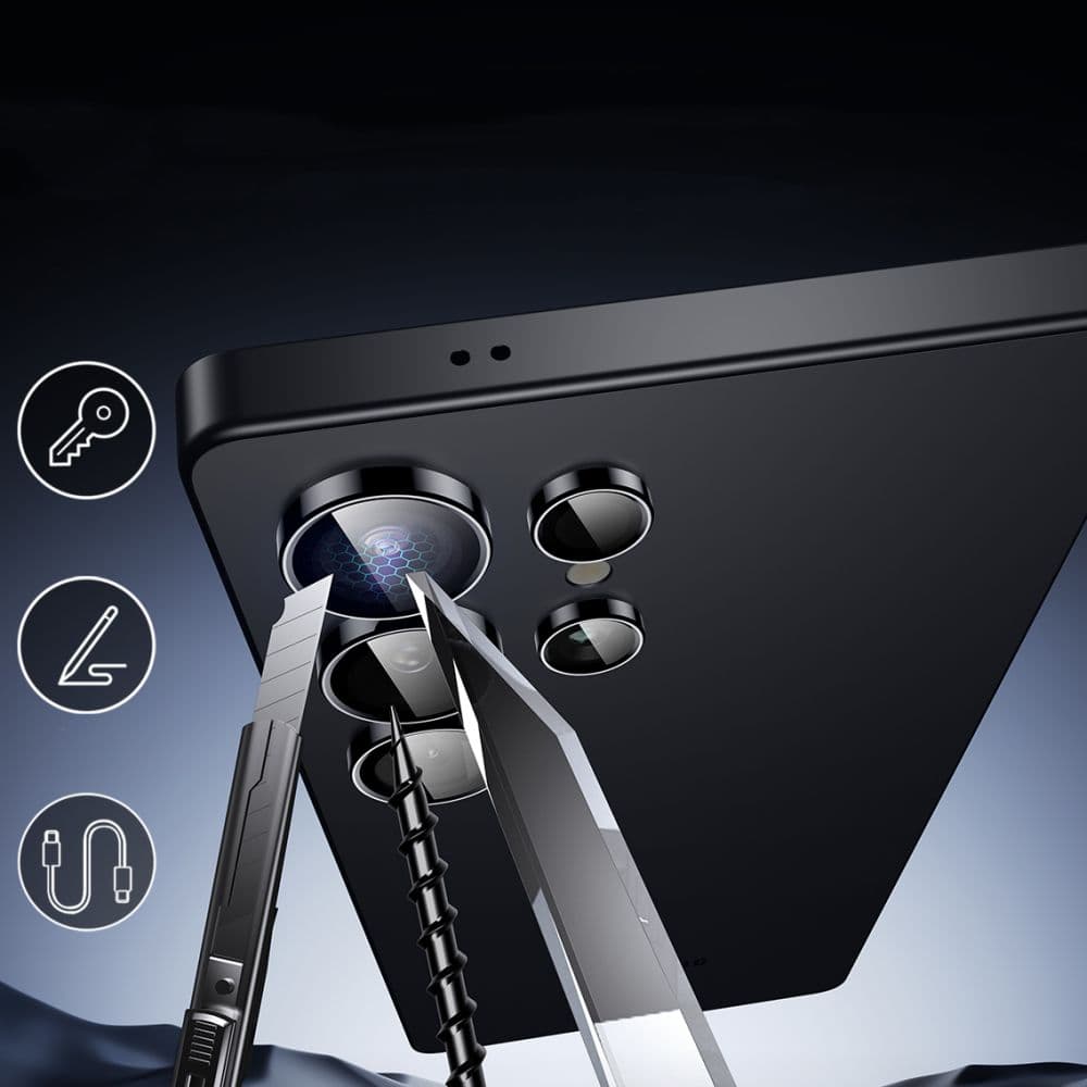 ESR Armorite ochranné kryty na objektiv Samsung Galaxy S25 Ultra černá - náhled 3