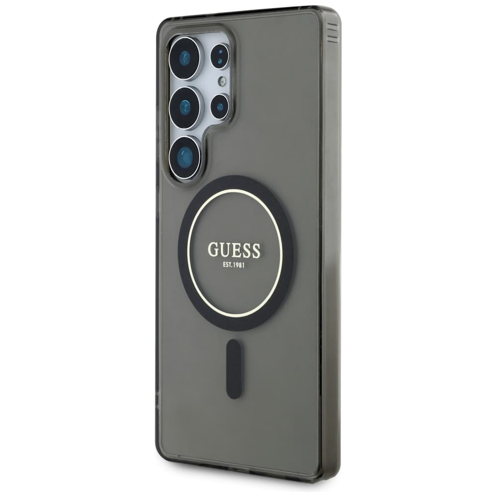 Guess IML Glitter Circle MagSafe pro Samsung Galaxy S25 Ultra černá - náhled 3