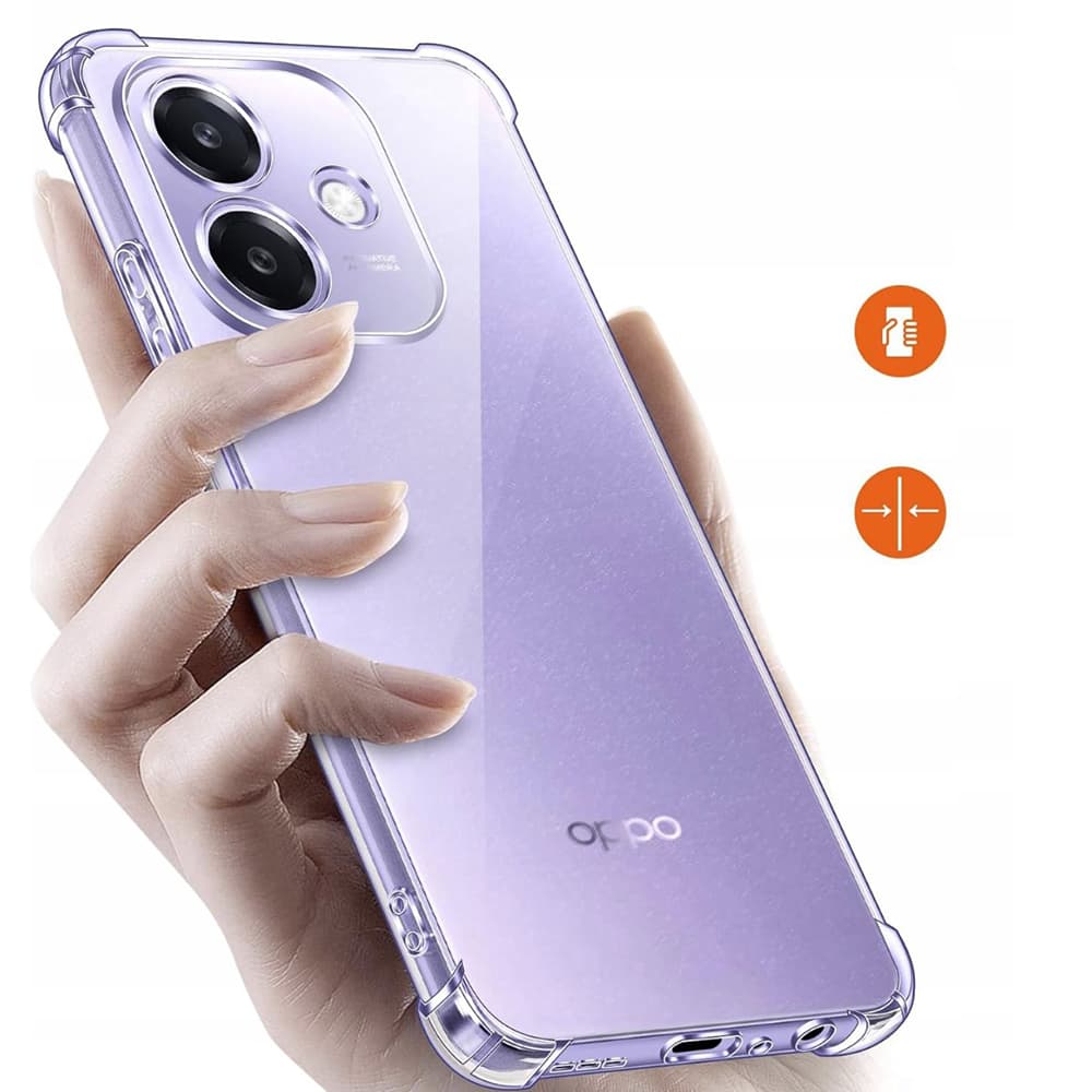 Techsuit Shockproof průhledný silikonový obal Oppo A40 4G průhledný - náhled 3