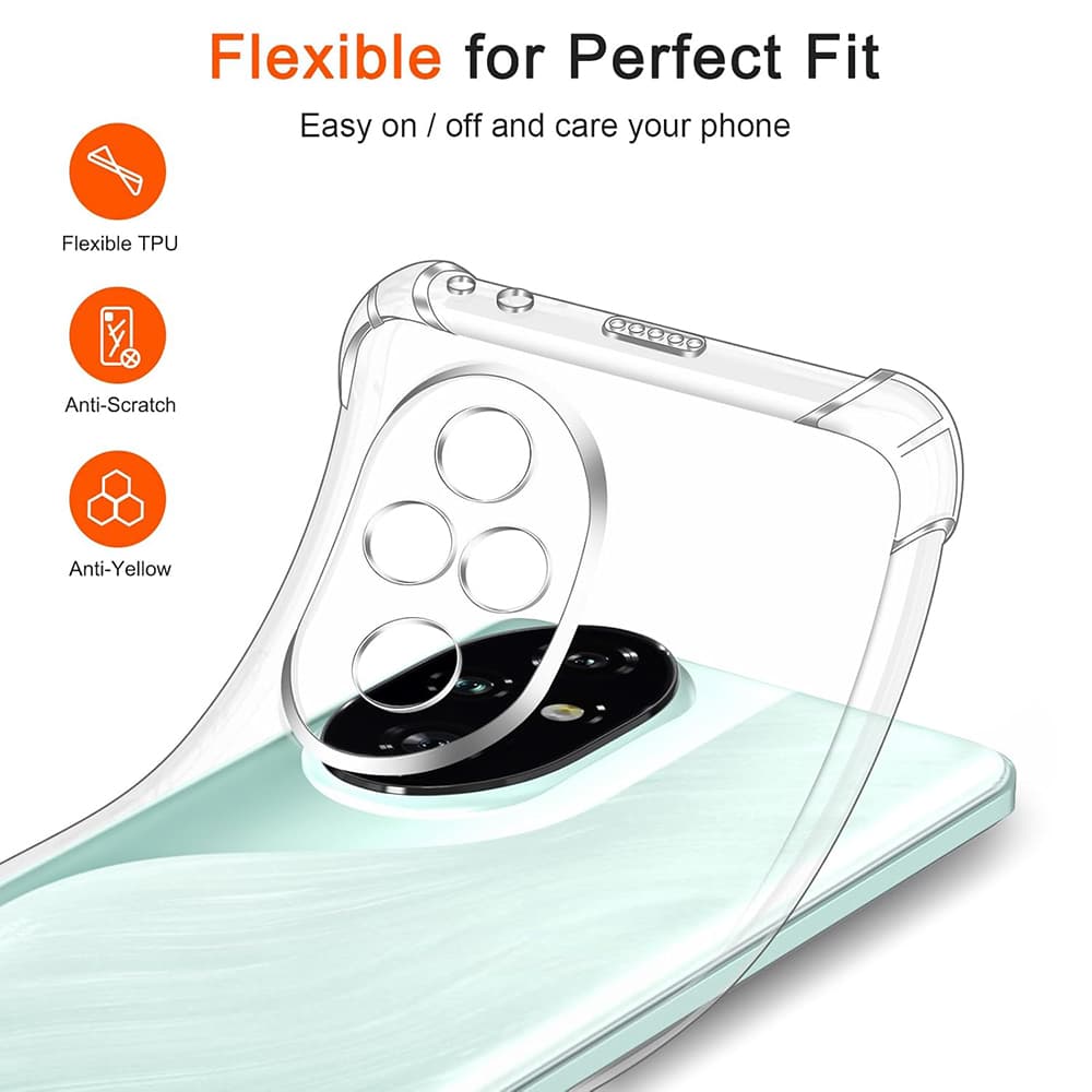 Techsuit Nárazuvzdorný Průhledný Silikonový Honor 200 Pro Clear - náhled 3
