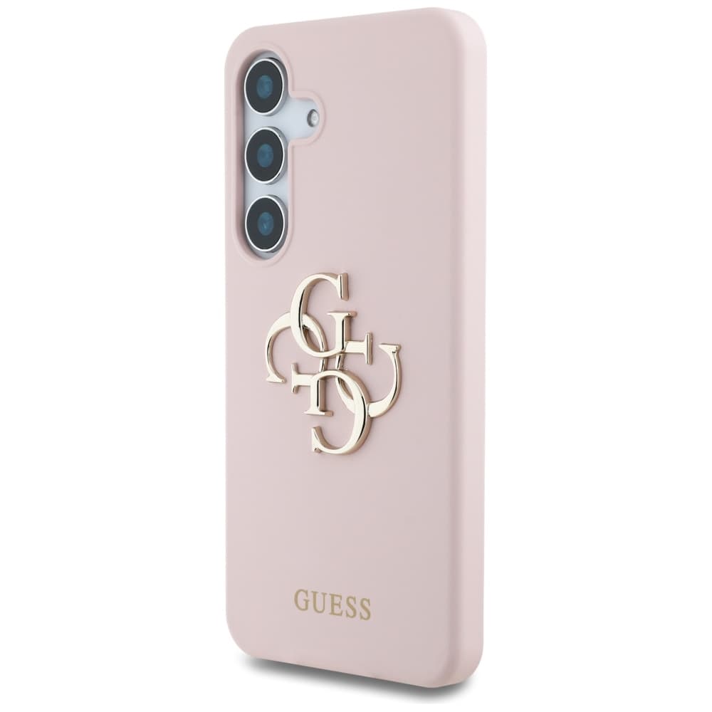 Guess Silicone 4G Big Metal Logo pro Samsung Galaxy S25 růžová - náhled 3