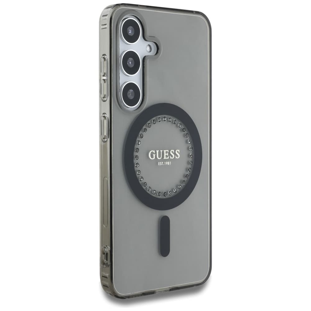 Guess IML Rhinestones MagSafe GUHMS25SPFTDTEK pro Samsung Galaxy S25 černá - náhled 3