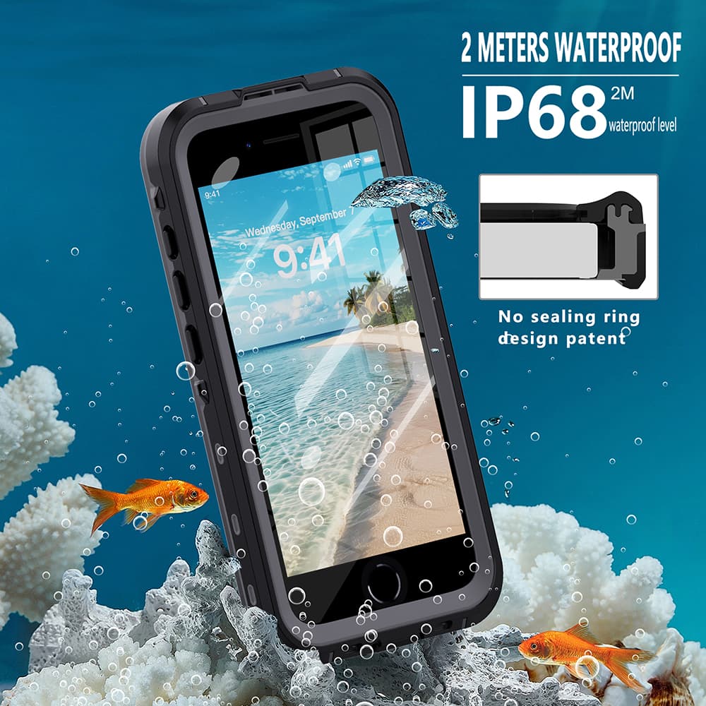 Pouzdro ShellBox vodotěsné IP68 iPhone 16e černé - náhled 3