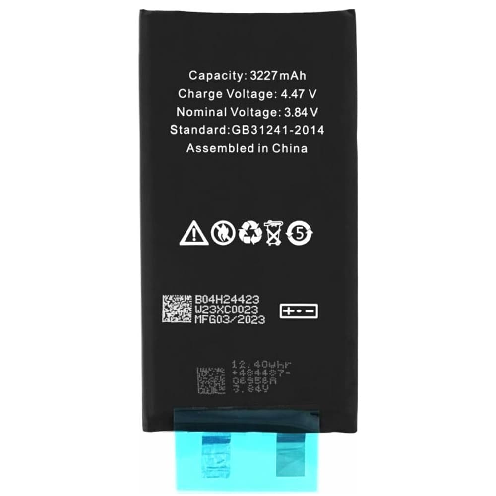 OEM Baterie iPhone 13 3227mAh bez flex kabelu Černá - náhled 3